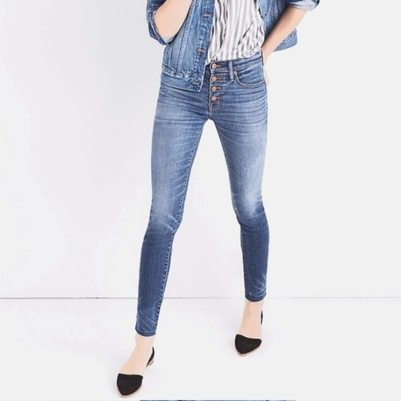 Madewell 10” High-rise skinny with raw hem and button fly 26 - Picture 2 of 6